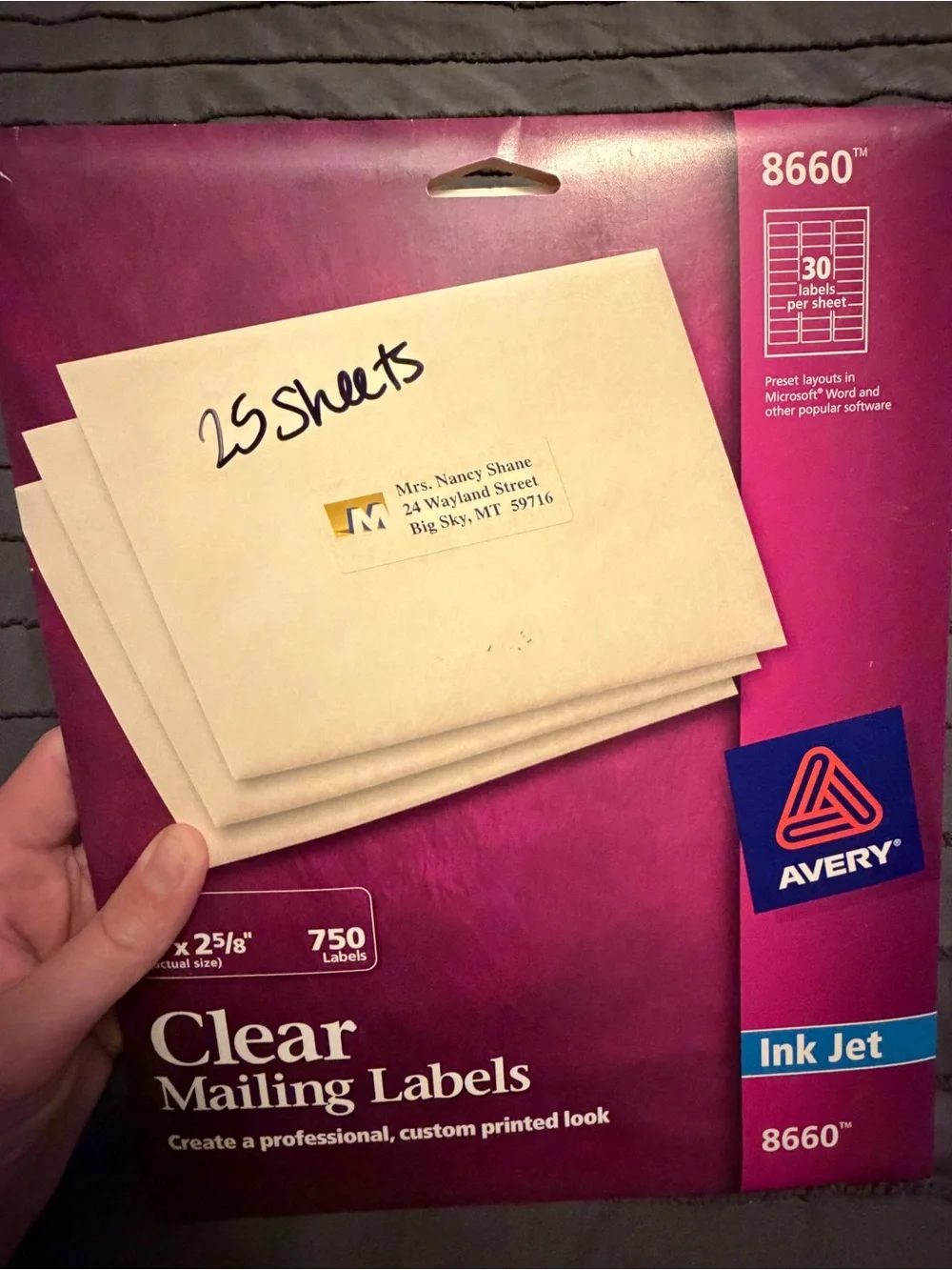 Avery Label Bundle – Mixed Styles & Sizes (Partial Packs)